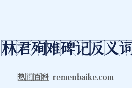 林君殉难碑记反义词是什么意思的图片